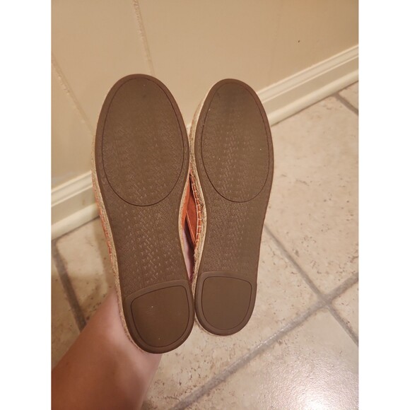 Michael Kors "Kendrick" Coral Leather & Suede Slip-on Espadrille Flats Size 7.5 - Picture 6 of 8